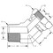 World Wide Fittings Male Pipe To Female Pipe Swivel 45 Deg. Elbow 9355X08X04 - alternate 2